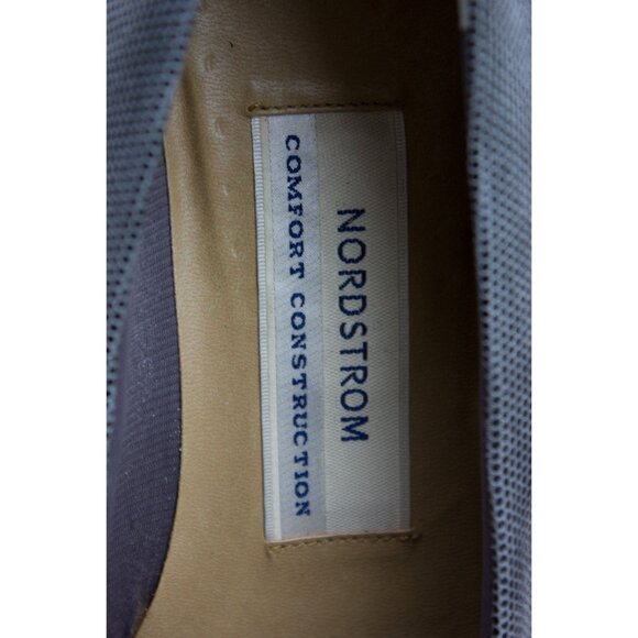 Vintage Women's Pumps Shoes Nordstrom Comfort Construction Textured Leather Gray - Picture 3 of 4